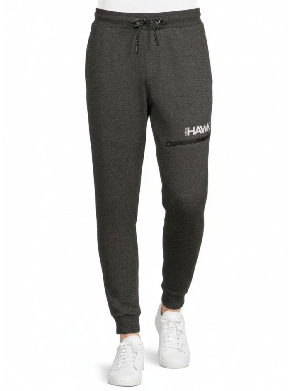 Tony Hawk Men’s Fleece Jogger Sweatpants Medium NWT Charcoal Gray Cargo